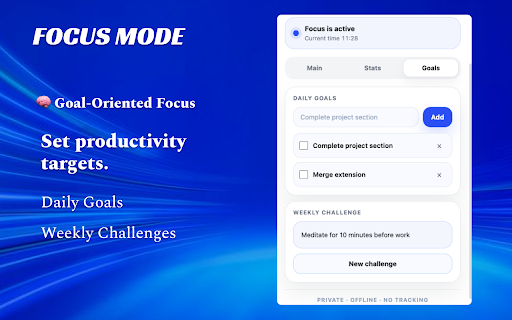 Focus Mode :: Block distracting websites during work hours