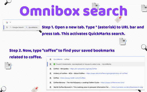 QuickMarks :: Quickly search your bookmarks