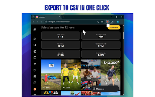 Viral vault :: Viral Vault shows you any Instagram profile’s best Reels by views, likes, or comments in seconds. Download the list in 1 click.