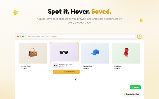 Universal Wishlist – Save Products from Any Website | Farha :: One-click save from Amazon, Etsy, eBay, Shopify or any store to your universal wishlist. Syncs with the free Farha app.