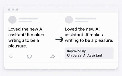UniversalAIAssistant :: Improve selected text with AI. Right-click any text and select 'Improve with AI' for instant text enhancement.