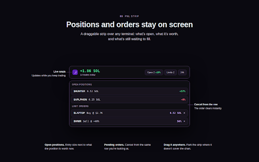 Zap Companion :: Trade Solana tokens directly from a fast in-page panel connected to your own Telegram trading bot.