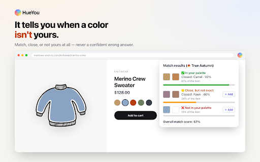 HueYou - Color Season Checker :: Check if a color matches your seasonal palette.