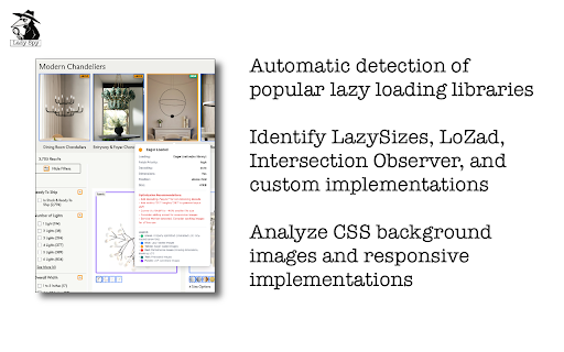 Lazy Spy - Image Performance Analyzer :: Professional image loading analyzer that visualizes lazy loading strategies and performance issues on any webpage.