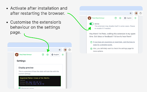 POE2 Real Armour :: Shows items true potential - displaying stats when fully upgraded or without defense runes - to help you find undervalued gear.