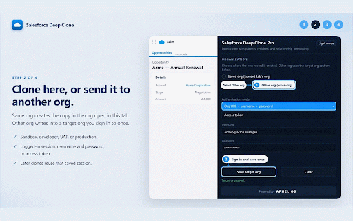 Salesforce Deep Clone :: Deep clone Salesforce records with parents and children, same org or cross-org.