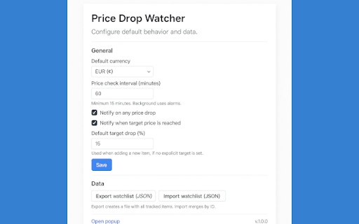 Price Drop Watcher :: Track product prices and get alerts when prices drop.