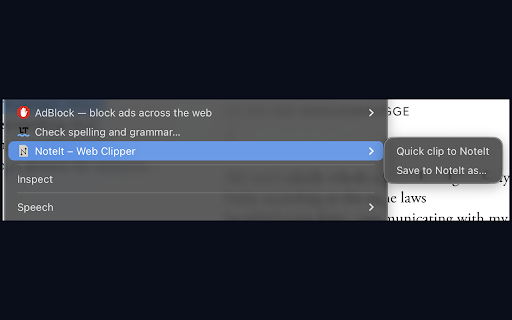 NoteIt – Web Clipper :: Clip selected text from any page and save it to your NoteIt account.
