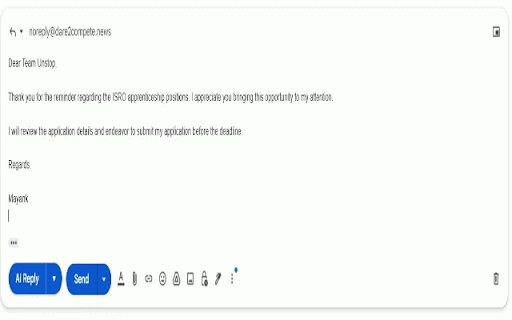 AI Email Assistant :: AI-powered email reply generator for Gmail.
