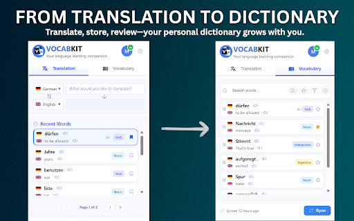 VocabKit :: Translate text with AI-powered context on any site, pdf, or image. Save words and export to Anki for studying.