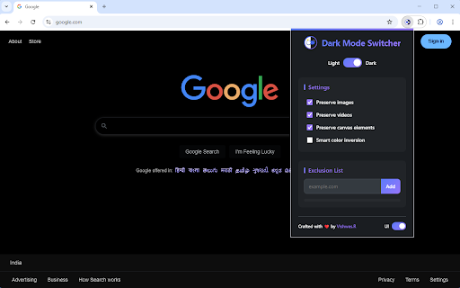 Dark Mode Switcher :: Switch between light and dark themes instantly on any website.