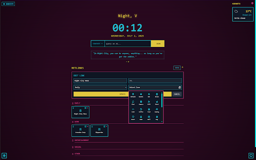 Cyberpunk 2077 Themed Homepage :: An immersive Cyberpunk 2077 themed homepage with dynamic and interactive elements!