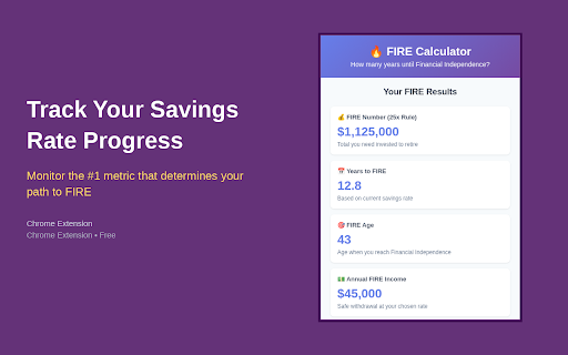 FIRE Calculator - Financial Independence :: Years-to-FIRE with real-return inflation + ACA 400% FPL cliff overlay for pre-Medicare bridge years. $10K/yr subsidy cliff. Free.