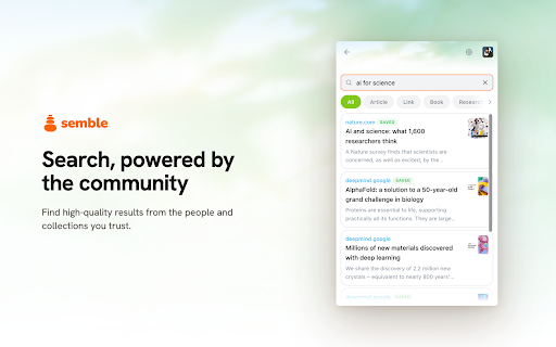Semble :: Save pages to your Semble library, organize them into collections, and create typed connections between them.