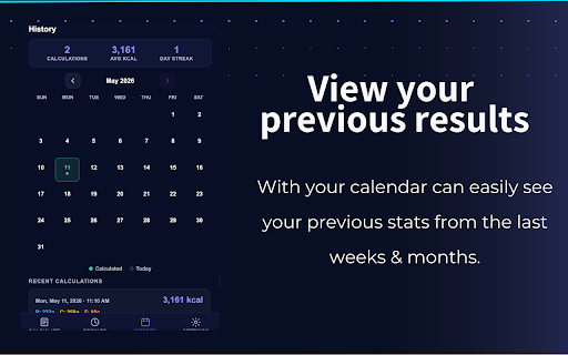 Free Calorie Calculator by GetFIT App :: Calculate your daily calorie needs & macro breakdown instantly. Track your history on a calendar. A free tool by GetFIT App.