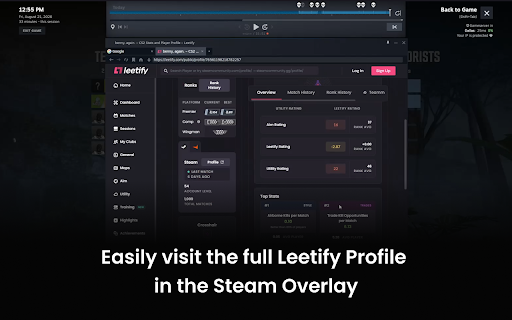 Leetify :: Display CS2 match stats on the Steam profile of Counter-Strike players.