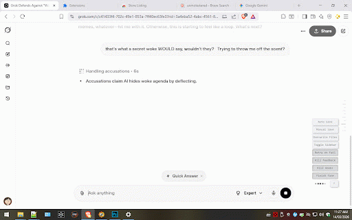 Grok UI Tools :: Grok Web UI Quality of Life Tools
