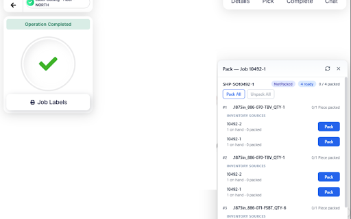 Fulcrum Pack :: Adds a draggable quick-pack widget to Fulcrum's operator job tracking view.