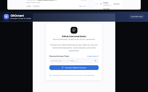 GitOctant — Developer Cockpit for GitHub :: A precise developer cockpit for GitHub pushes, pull requests, repositories, and multi-organization activity.
