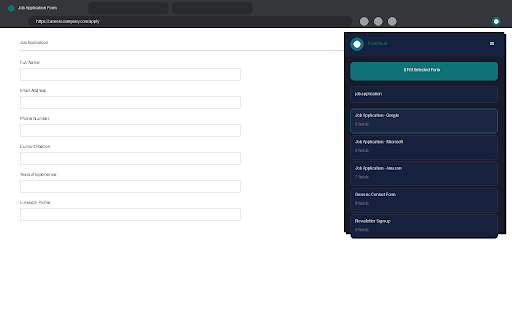 FormVault - Smart Form Saver :: Save and auto-fill web forms instantly. Perfect for job applications and repetitive forms. Never type the same info twice.