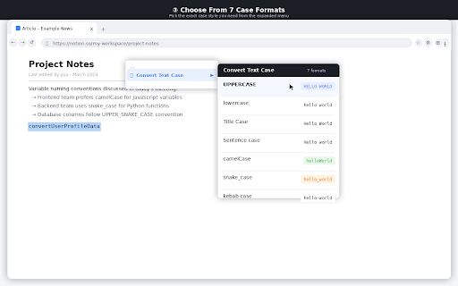 Text Case Converter :: Convert selected text case via right-click menu