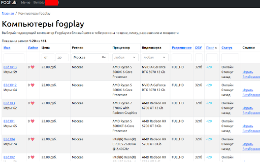 Foghub Plugin :: Сбор данных с fogplay.mts.ru и отправка на foghub.ru