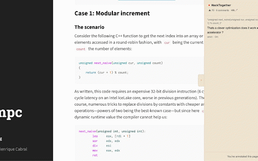 HackTogether :: Leave your one annotation per day on HN-featured articles.