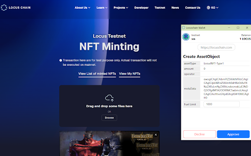 Locus Chain Wallet (For Testnet2) :: Making Locus Chain, a decentralized blockchain, easy and accessible for everyone.