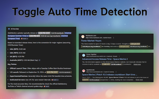 TimeWizard :: Paste event times, automatically detect and convert timezones or convert between any two timezones manually.