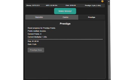 Virtual Billionaire :: Click to make money, buy upgrades, gamble, and prestige!