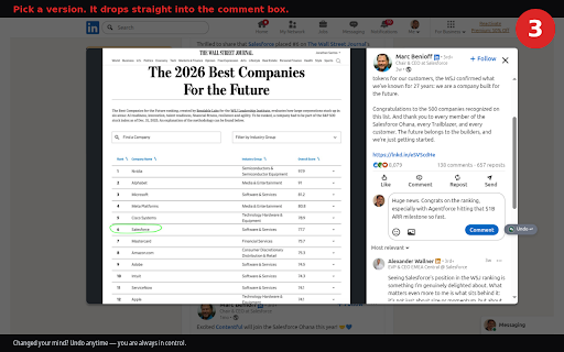 HitReplAI — AI LinkedIn Comments :: Generate AI LinkedIn comments in tones matched to your intent. 5 free/day, no account needed.