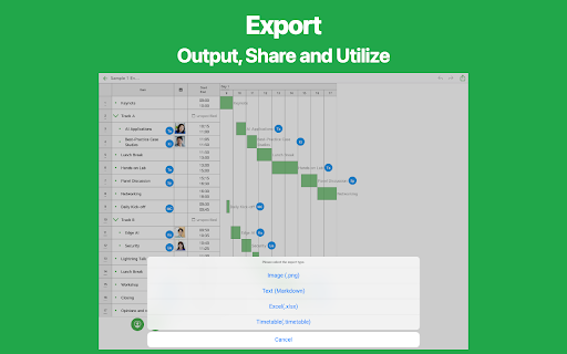 Simple Timetable :: Gantt Timeline Scheduler App