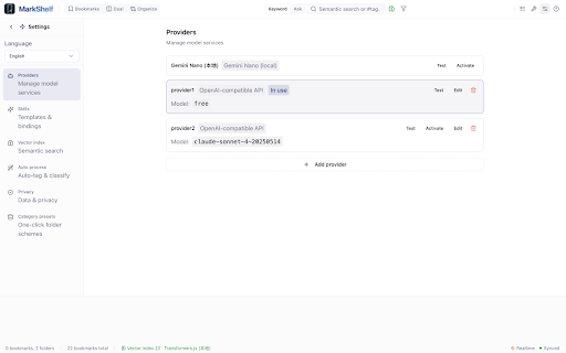 MarkShelf :: Intelligent Bookmark Manager - AI-powered bookmark organization