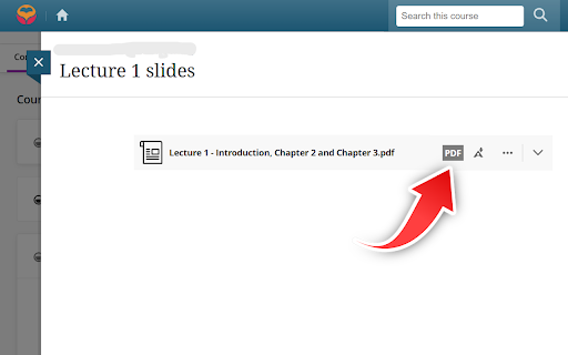 Direct PDF Viewer for Blackboard Ultra :: This Chrome extension allows you to view PDF files directly in the browser without having to download them first on Blackboard Ultra