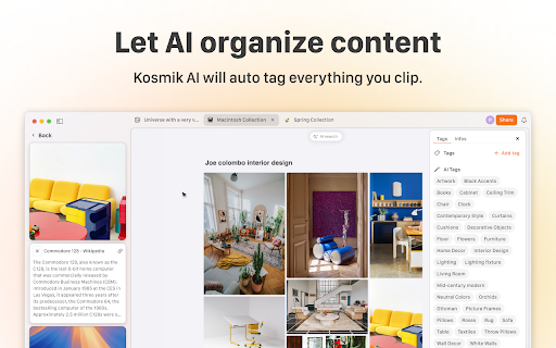 Kosmik Web Clipper :: Save your journey through the web in your Kosmik universes!