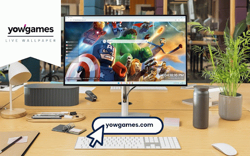 LEGO Marvel Super Heroes Live Wallpaper :: LEGO Avengers team in action poses with Hulk, Iron Man, Captain America, Spider-Man and Thor against dramatic sky.