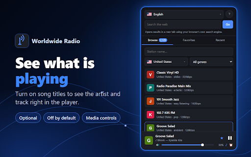 Worldwide Radio :: Listen to free radio stations from around the world. Browse by country, genre, or name and save your favorites.