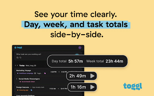 Toggl Extension :: Drop busy. Plan, track, focus.