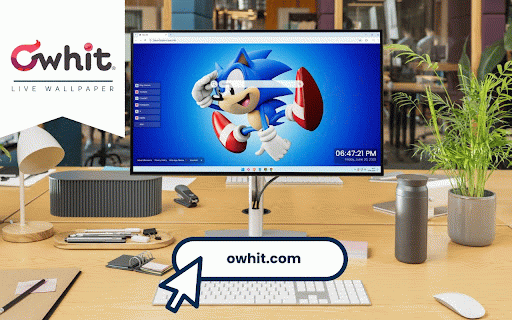 Sonic the Hedgehog Cartoon Live Wallpaper :: Classic Sonic the Hedgehog in dynamic running pose against vibrant blue gradient background.