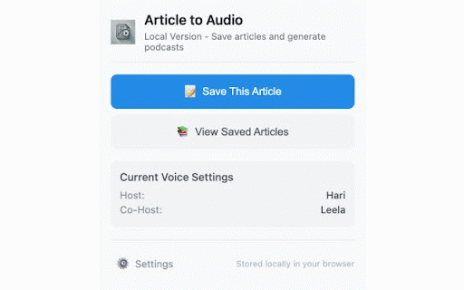 Article to Audio: Local Version :: Extract articles, save them locally, and generate audio podcasts using OpenAI API.