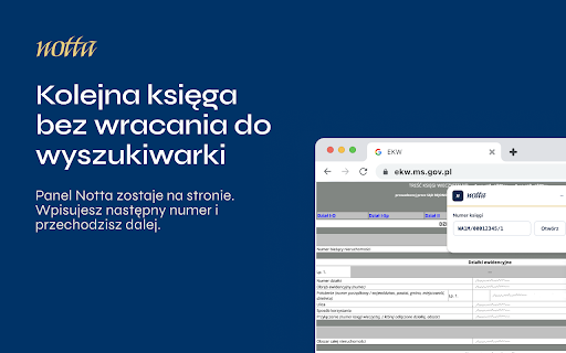 Notta — księgi wieczyste :: Rozszerzenie Notta do pracy z Elektronicznymi Księgami Wieczystymi (EKW)