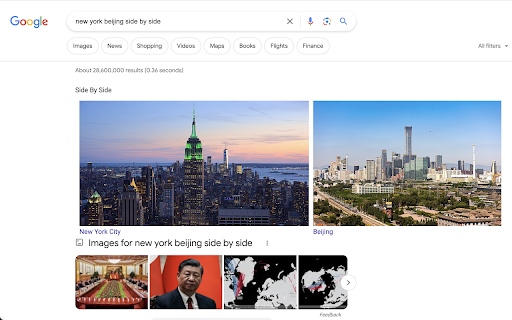 Side By Side :: Search for items "side by side" to directly compare celebrity lookalikes, city skylines or dog breeds--the options are endless.