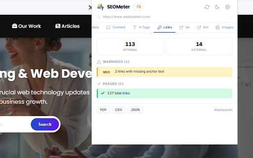 SEOMeter – Complete SEO Audit Toolkit :: Enterprise-grade SEO audit toolkit: on-page audit, technical SEO, schema analysis, Core Web Vitals, AI SEO, PDF reports.