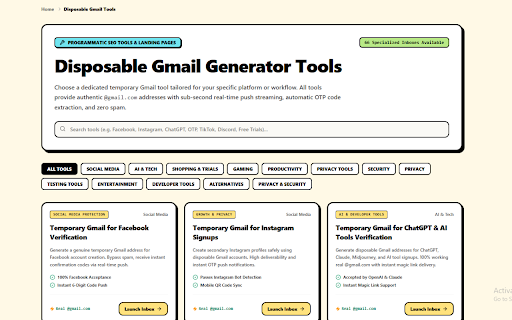 TempGmails - Disposable Real Gmail & OTP Inbox :: Instant authentic @gmail.com disposable emails. Receive OTP codes, bypass spam, and open incoming emails in a dedicated viewer.