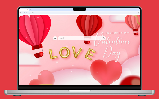 Valentines Day Live Wallpaper :: Zeppelins fly from hearts, with 'love' written in the sky, filling the air with romance.
