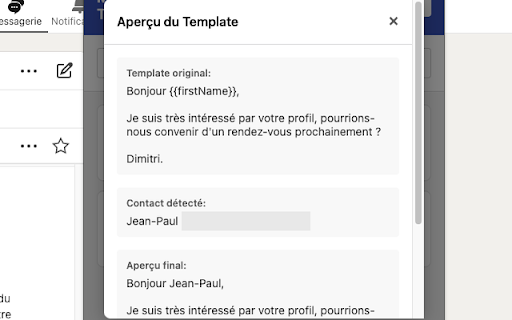 Linkedin Message Templater :: Enregistrez et insérez des messages types dans vos conversations LinkedIn.