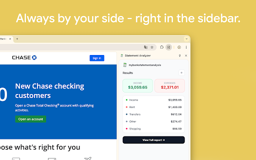 Bank Statement Analyzer — PDF to CSV, Excel, QIF :: Upload bank statement PDFs and instantly analyze spending, convert to CSV, Excel, QIF, OFX, or QBO. Works with any bank worldwide.