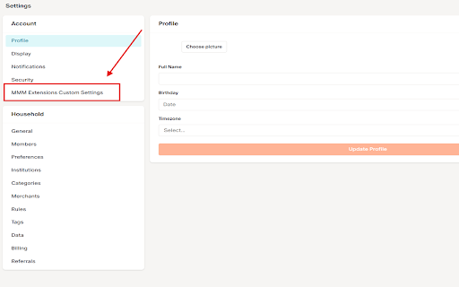 Maddy's Monarch Money Extension :: Enhances Monarch Money with custom settings and features