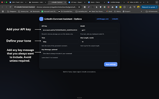 LinkedIn Comment Assistant :: Suggests human-like, relevant LinkedIn comments based on post text, tone, and length.