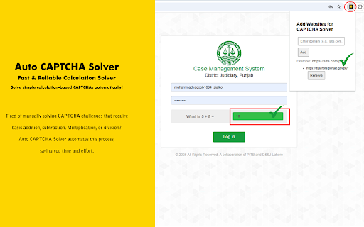 Auto CAPTCHA Solver :: CAPTCHA Solver for CMS Punjab.
